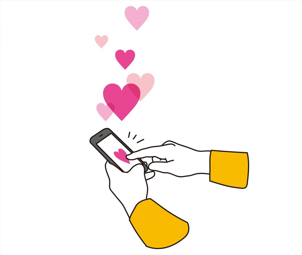 Instagramにいいねしている画面